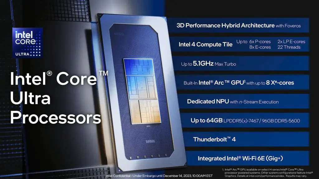 14th Gen Intel Core Ultra AI neural processing benchmark