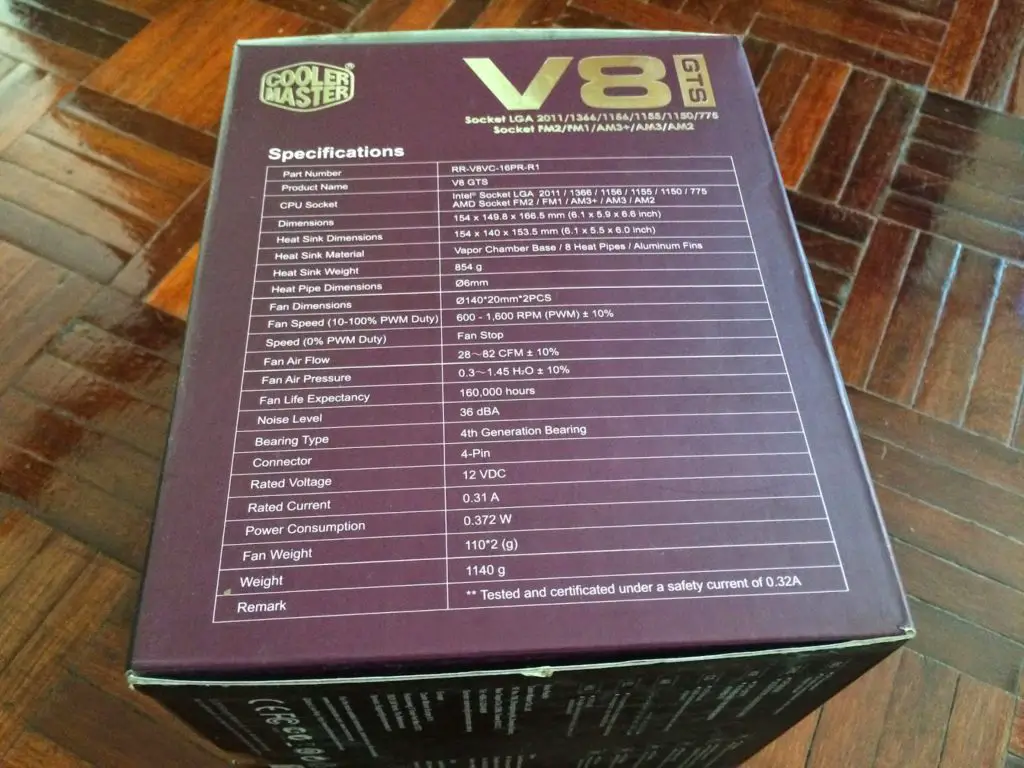 Unboxing & Review: Cooler Master V8 GTS CPU Cooler 60