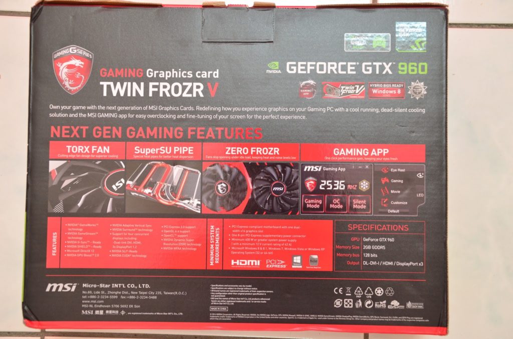Unboxing & Review: MSI GTX 960 Gaming 2G 6