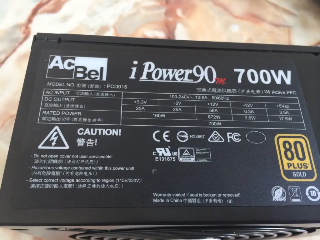 Unboxing & Preview: AcBel iPower 90m 700W Power Supply Unit 16