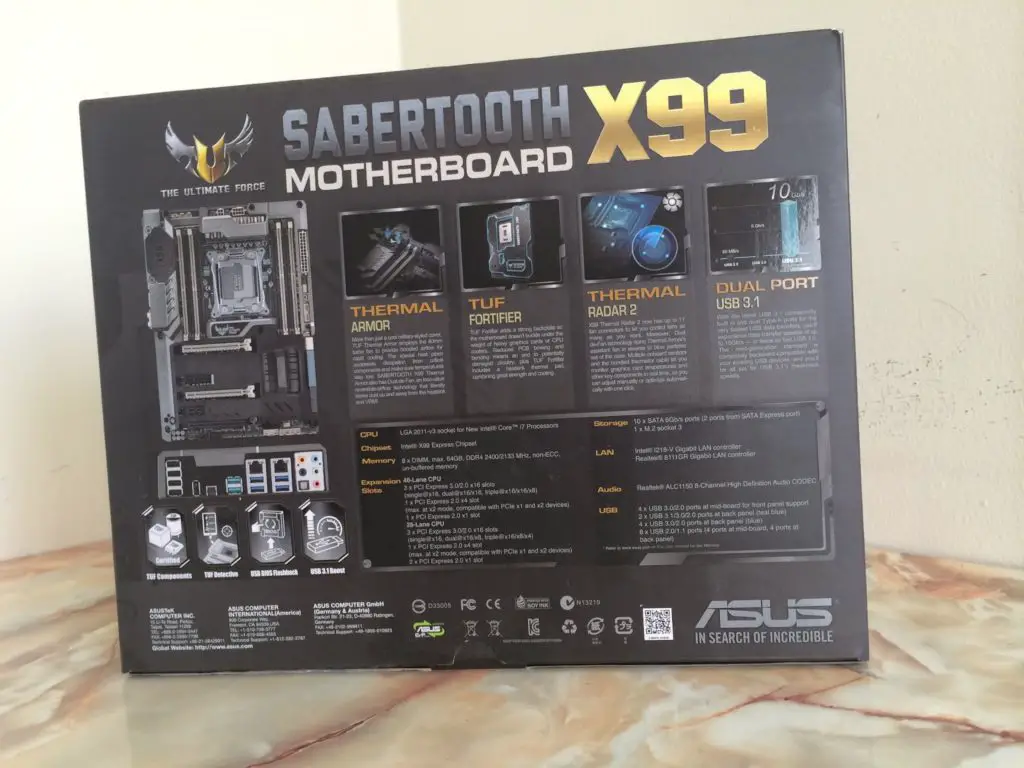 Unboxing & Review: ASUS Sabertooth X99 4