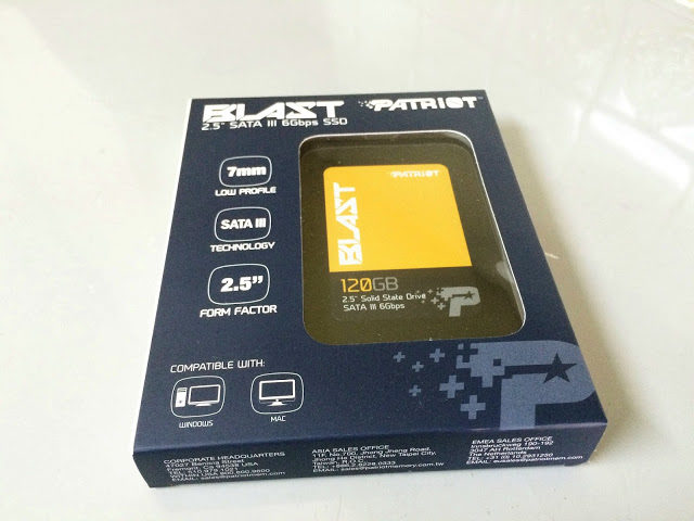 Unboxing & Review: Patriot Blast SSD 120GB 2