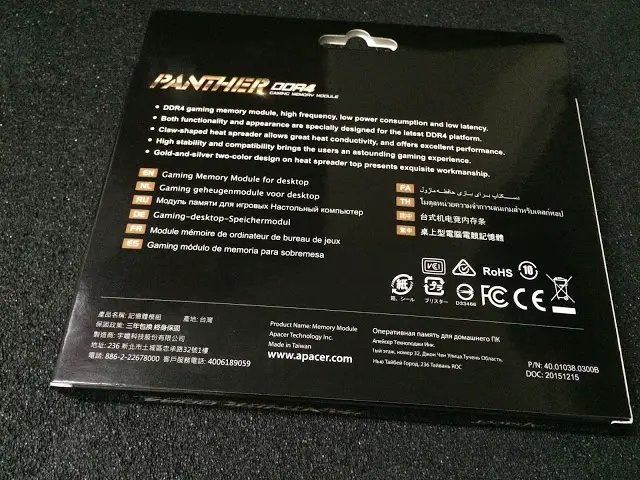 Apacer Panther DDR4 8GB Memory Kit Review 8