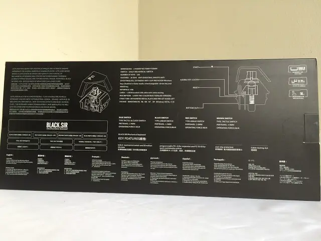 Unboxing & Review: 1st Player Black Sir Gaming Mechanical Keyboard 4