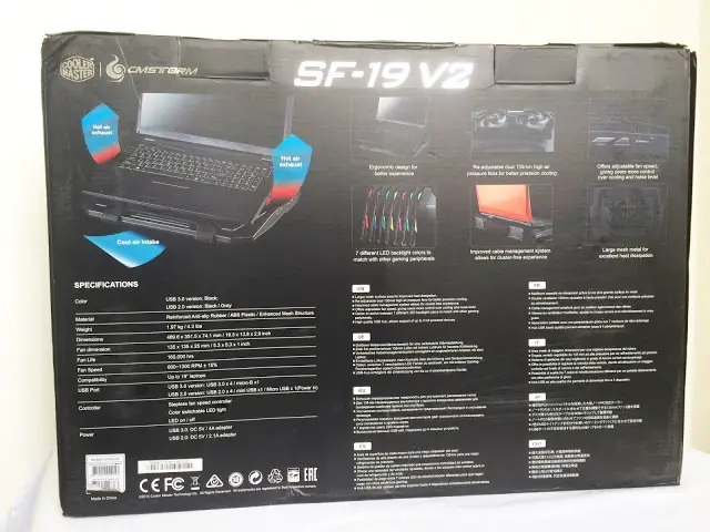 Unboxing & Review: Cooler Master SF-19 V2 USB 3.0 Gaming Laptop Cooler 8