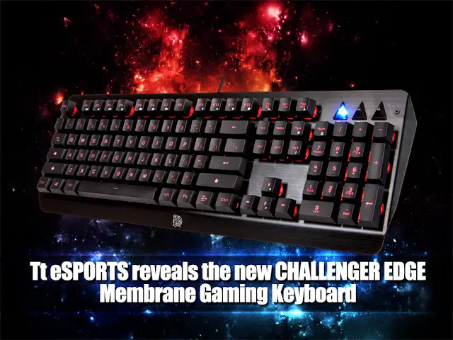 Tt eSPORTS reveals the new CHALLENGER EDGE Membrane Gaming Keyboard 2