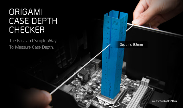 CRYORIG Origami Case Depth Checker, Case Compatibility Made Simple 4