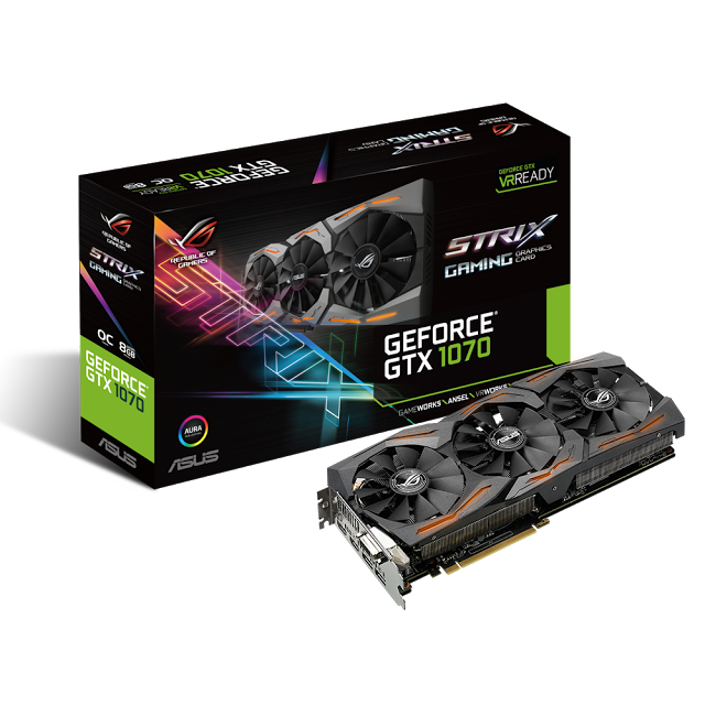 ASUS Republic of Gamers Announces Strix GeForce GTX 1070 8