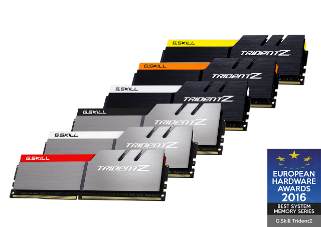G.SKILL Trident Z DDR4 Receives European Hardware Award 2016 for Best System Memory Series 2