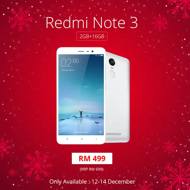 [Deal] RM499 for Redmi Note 3 and Redmi 3S 2