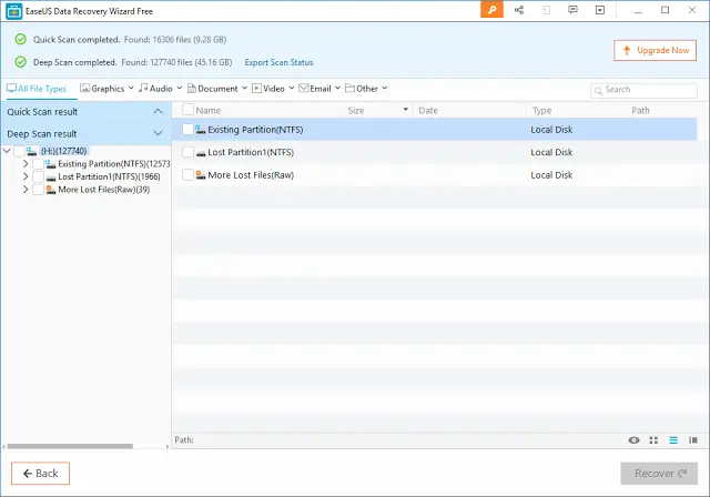 EaseUs Data Recovery Wizard
