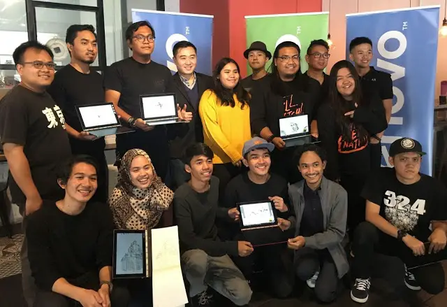 Lenovo Hosted Hands-On Workshop With KL SketchNation To Demonstrate Full Sketching Capabilities Of The Lenovo Yoga BOok 2