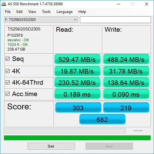 SSD230S AS SSD Benchmark