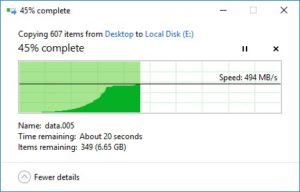 transcend mte850 write from sata ssd