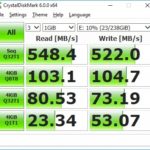 Pendrive M.2 SATA III SSD CrystalDisk random benchmark