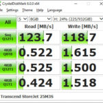 Transcend StoreJet 25M3S CystalDiskMark random fill with data