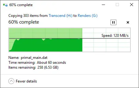 Transcend StoreJet 25M3S File Transfer Out