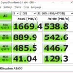 Kingston A1000 M.2 NVMe SSD CrystalDiskMark 90% 0fill