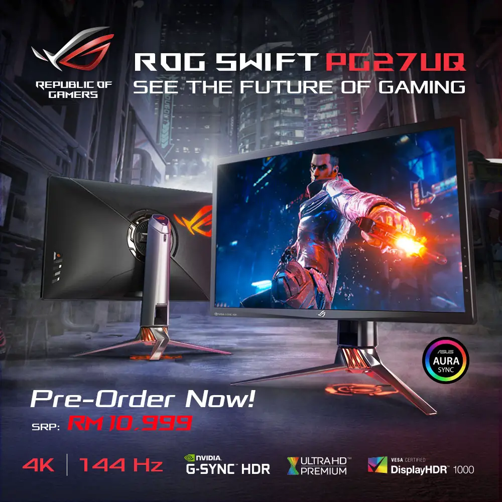 ASUS ROG Swift PG27UQ Monitor Pre-Order