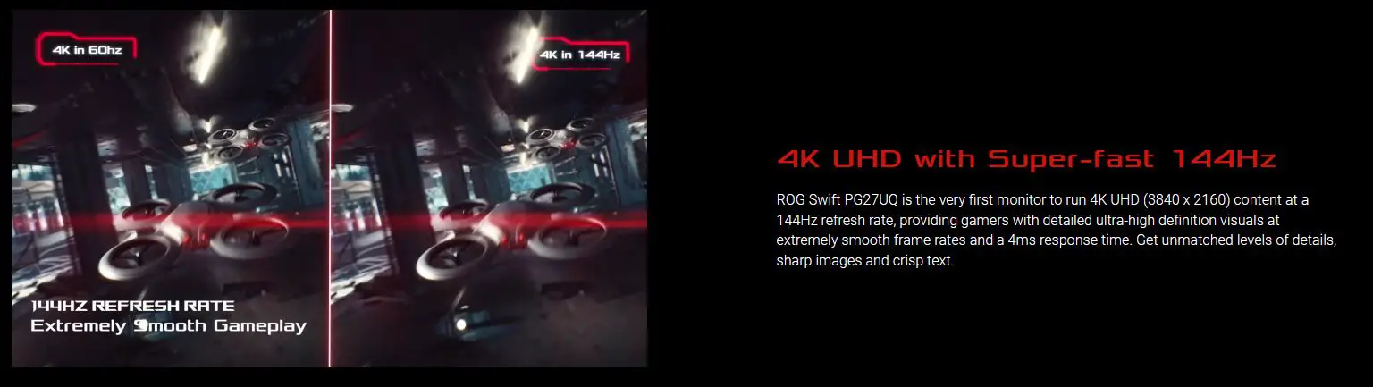 ASUS ROG Swift PG27UQ Monitor 4k uhd