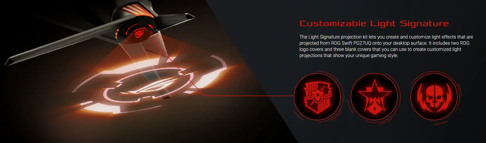ASUS ROG Swift PG27UQ Monitor Light Signature