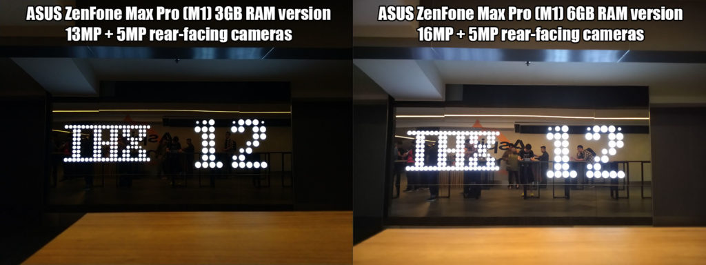 ASUS ZenFone Max Pro (M1) 6GB and 3GB RAM versions camera comparison