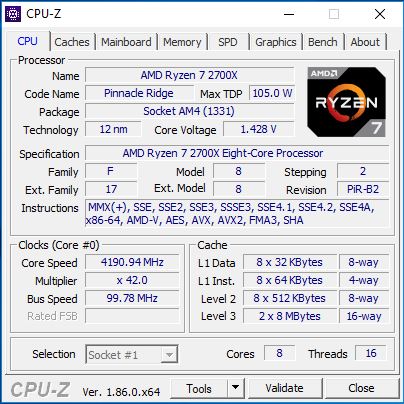 Gigabyte B450 AORUS M AMD Ryzen 7 2700X Overclock