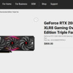NVIDIA PNY GeForce RTX 2080 XLR8 Pricing