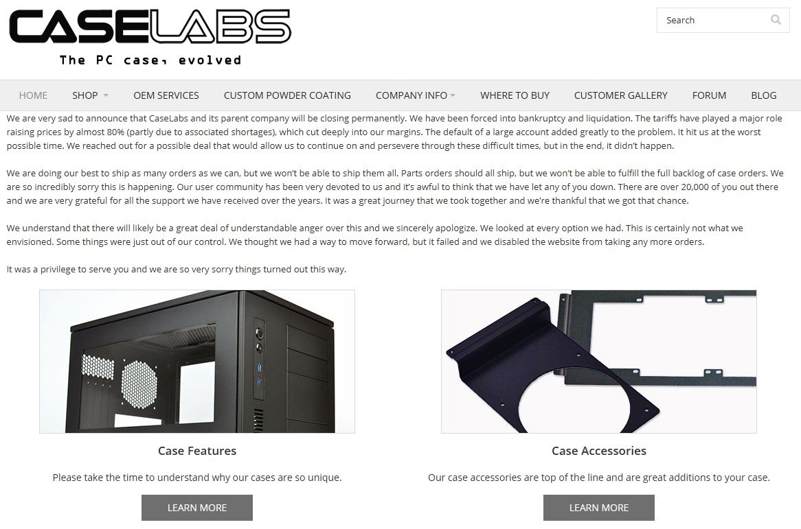 caselabs close down permanently featured