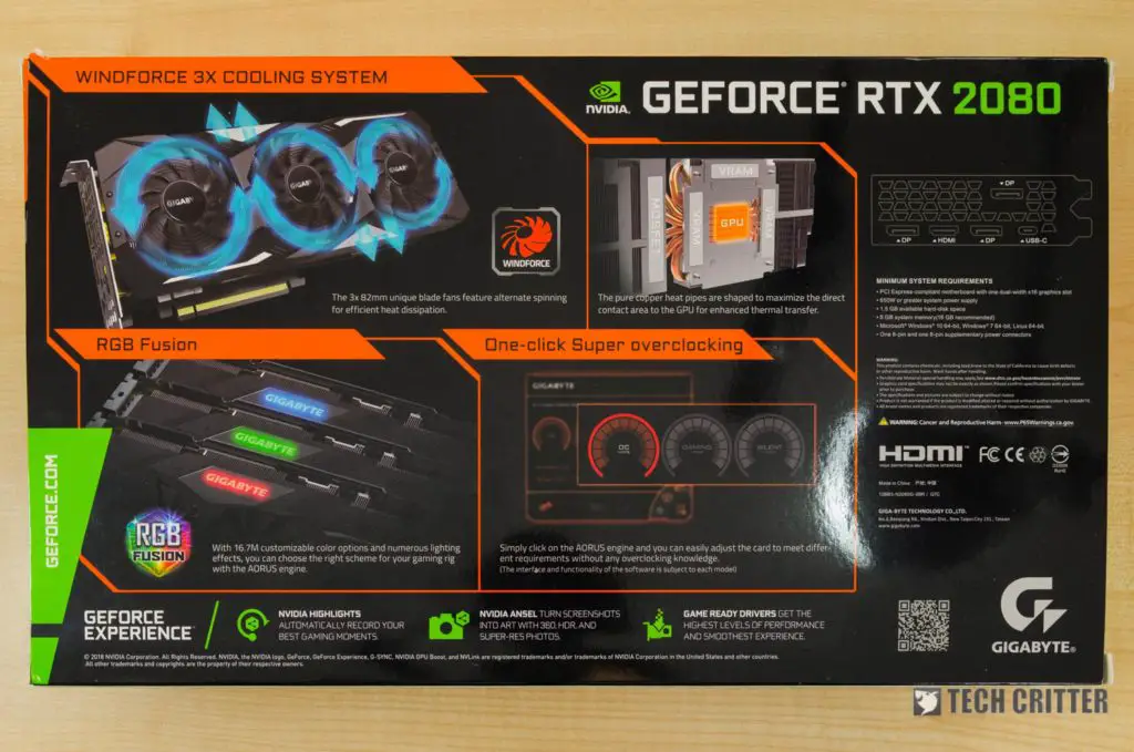 GeForce RTX™ 2080 GAMING OC 8G Key Features