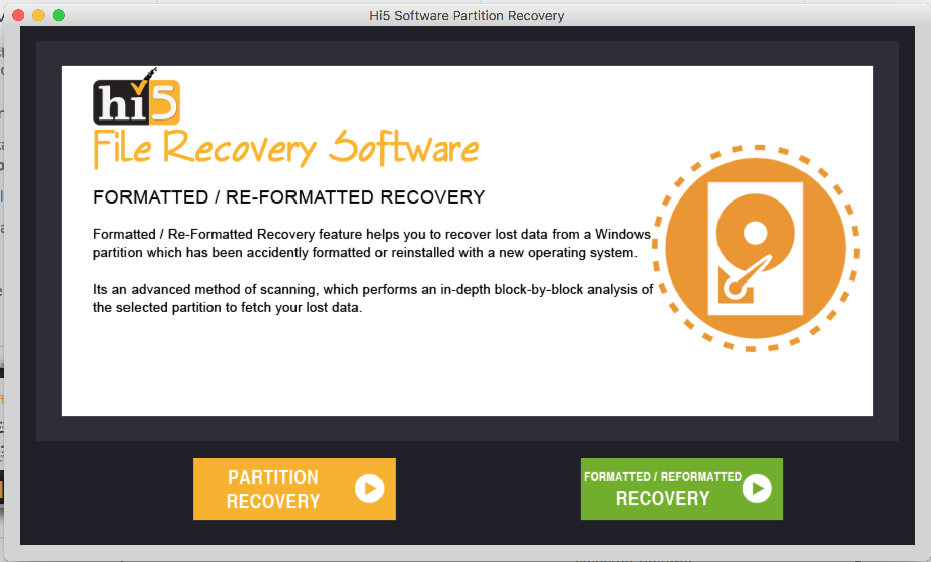 Hi5 Partition Recovery Software (Mac)