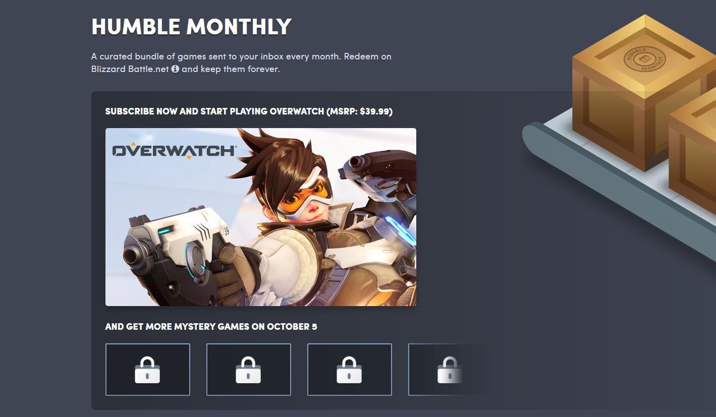 overwatch humble bundle humble month $12 (1)