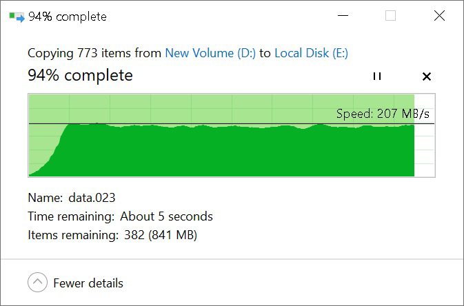 WD Black NVME SSD copy from SATA HDD