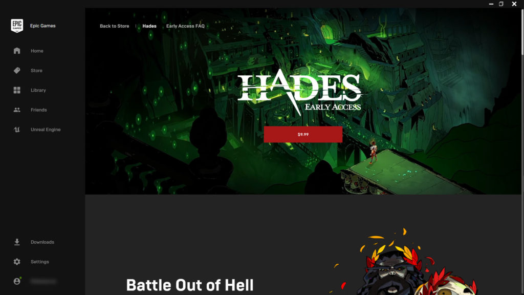 Epic Games Store Hades