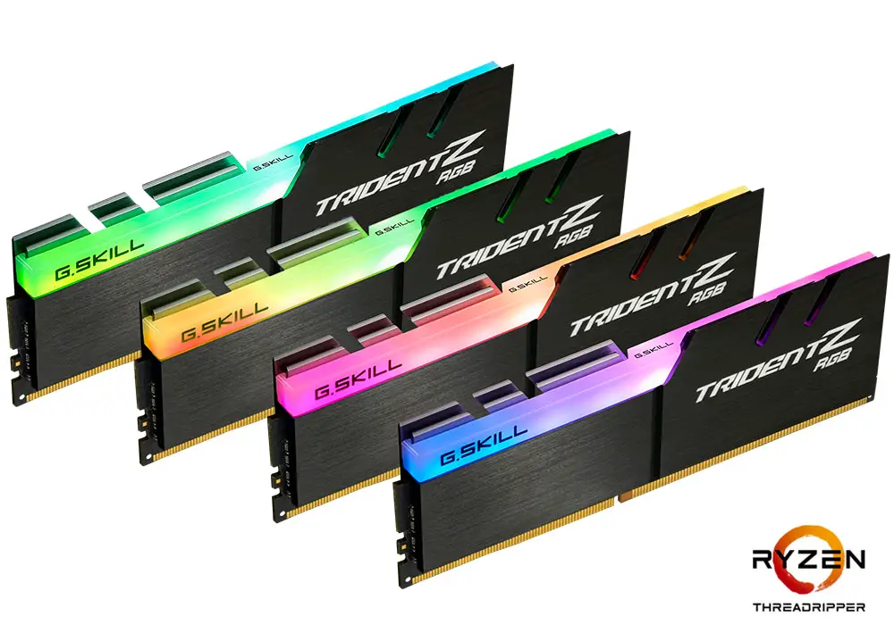 GSKILL Trident Z RGB DDR4-3466 32GB (4x8GB) Memory Kit for AMD X399 Platform