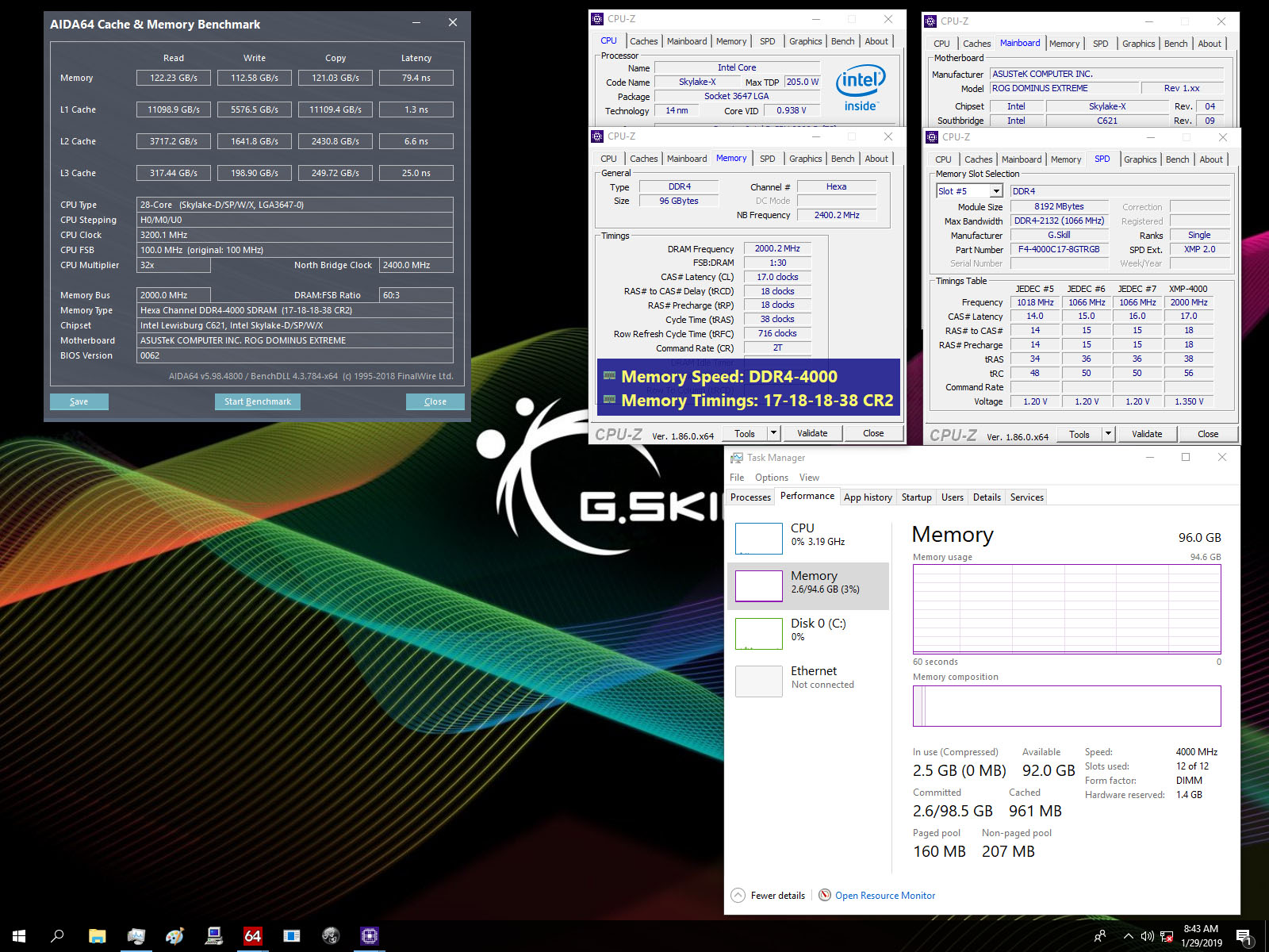 GSkill Trident Z Royal 4000MHz 8GB x 12