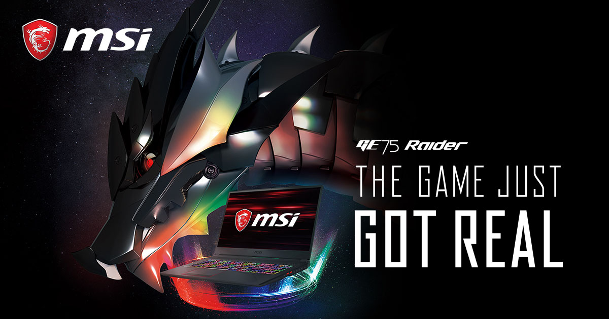 MSI GeForce RTX Gaming Notebooks GE75 Raider