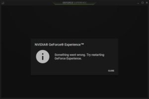 NVIDIA GeForce Experience Error (1)