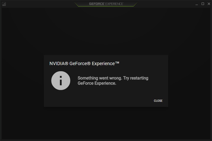 NVIDIA GeForce Experience Error (1)