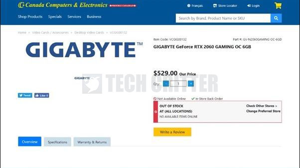 NVIDIA GeForce RTX 2060 Canada Computers Electronics Leak (1)