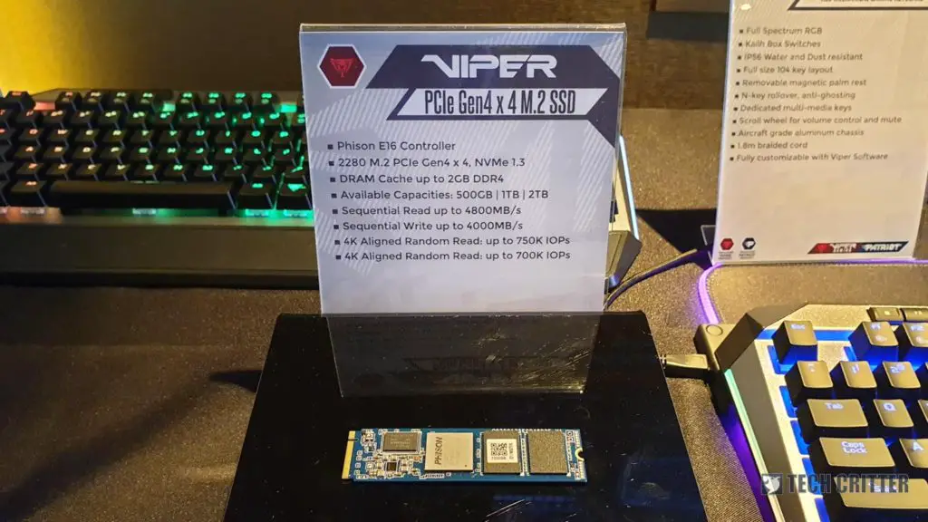 Viper M.2 NVMe PCIe Gen 4 x4 SSD Computex 2019