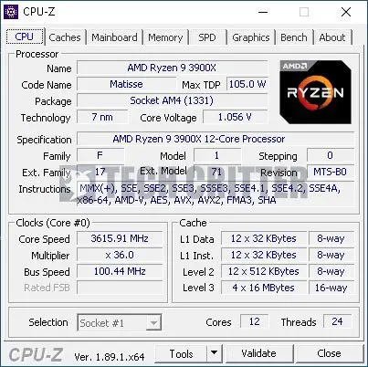 Ryzen 9 3900X CPUZ (1)