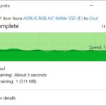 AORUS NVMe Gen4 SSD File Copy (From Gen3 SSD)