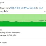 AORUS NVMe Gen4 SSD File Copy (From Gen3 SSD)