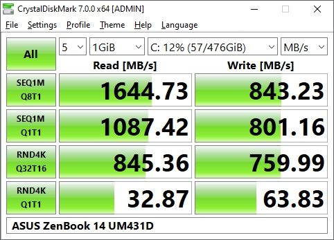Review - ASUS ZenBook 14 UM431D (R5-3500U, Radeon Vega 8, 8GB DDR4-2400, 512GB PCIe Gen3x2) 33