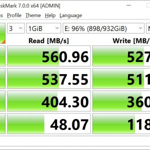 Crystaldiskmark Samsung 860 EVO 1GB (2)