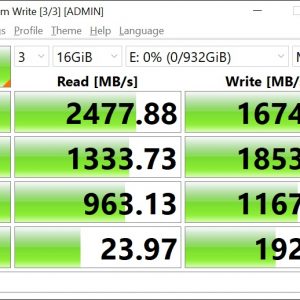 WD Blue SN550 CrystalDIskMark 16GB 1