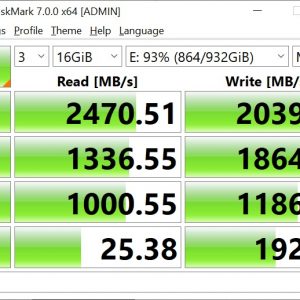 WD Blue SN550 CrystalDIskMark 16GB 2