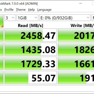 WD Blue SN550 CrystalDIskMark 1GB 1