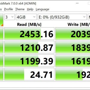 WD Blue SN550 CrystalDIskMark 4GB 1